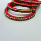 Red Single line Kundan bangles-Set Bangles-MATSYA BOUTIQUE-2.4-MATSYA BOUTIQUE