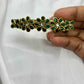 Green Floral Centre Clip-Center Clips-MATSYA BOUTIQUE-MATSYA BOUTIQUE