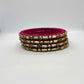 Pink Single line Kundan Bangles-Set Bangles-MATSYA BOUTIQUE-2.4-MATSYA BOUTIQUE