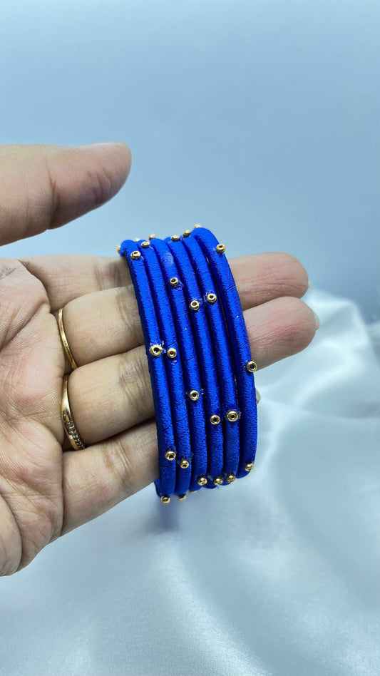 Dark blue sugar beads Bangles