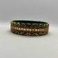 Green Thread with Golden Kundan Bangle