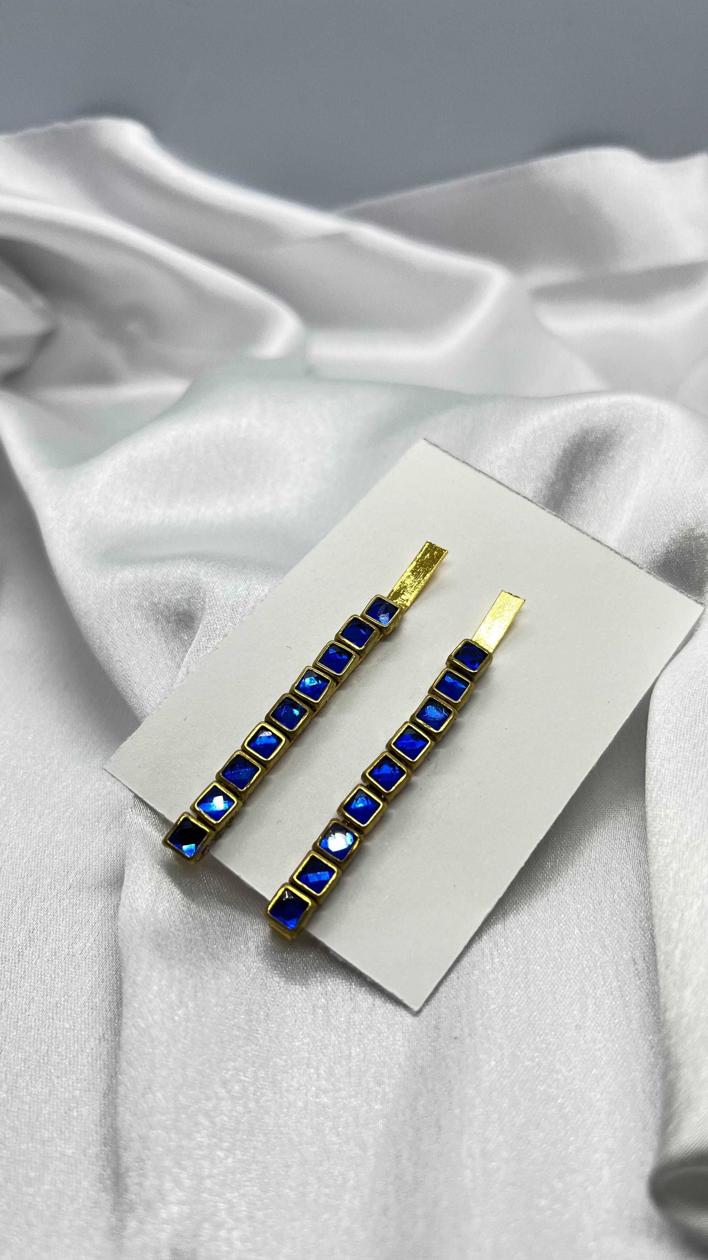 Dark blue square hair pin-Hair pins-MATSYA BOUTIQUE-MATSYA BOUTIQUE