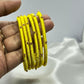 Yellow sugar bead bangles-Sugar Beads Bangles-MATSYA BOUTIQUE-2.4-MATSYA BOUTIQUE