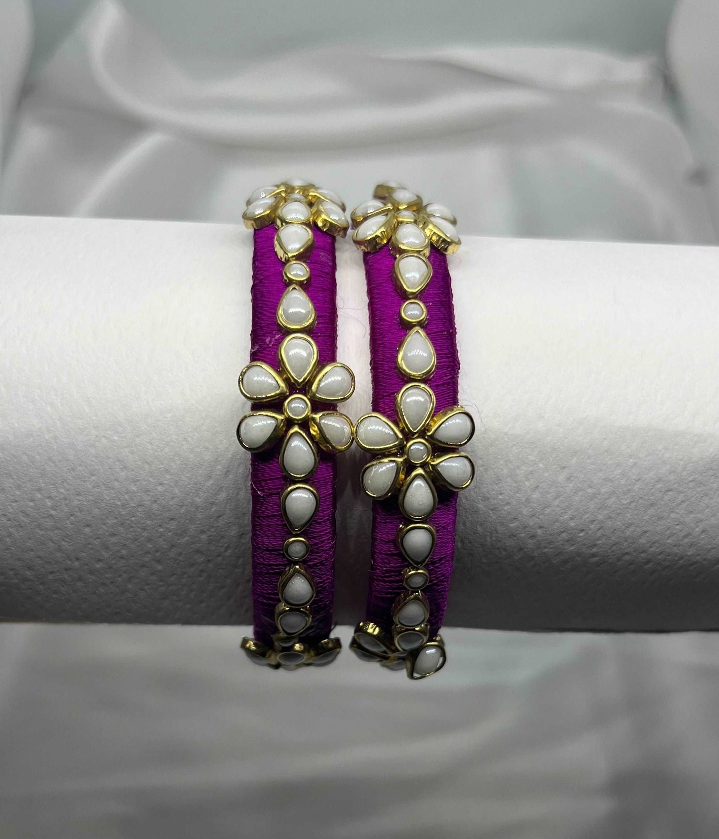 Pink Pearl-Pair Bangles-MATSYA BOUTIQUE-2.4-MATSYA BOUTIQUE