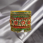 Bridal Red and Green Floral Bangle set-Bridal Sets-MATSYA BOUTIQUE-2.4-MATSYA BOUTIQUE