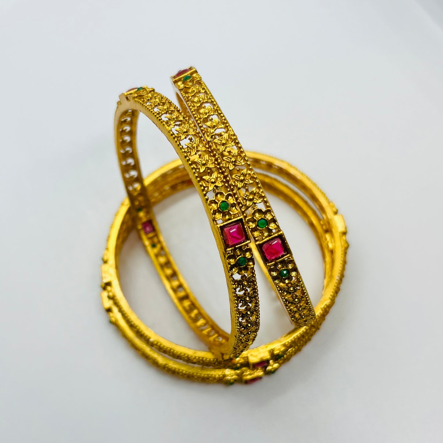 Golden Flower-Designer Bangles-MATSYA BOUTIQUE-2.2-MATSYA BOUTIQUE