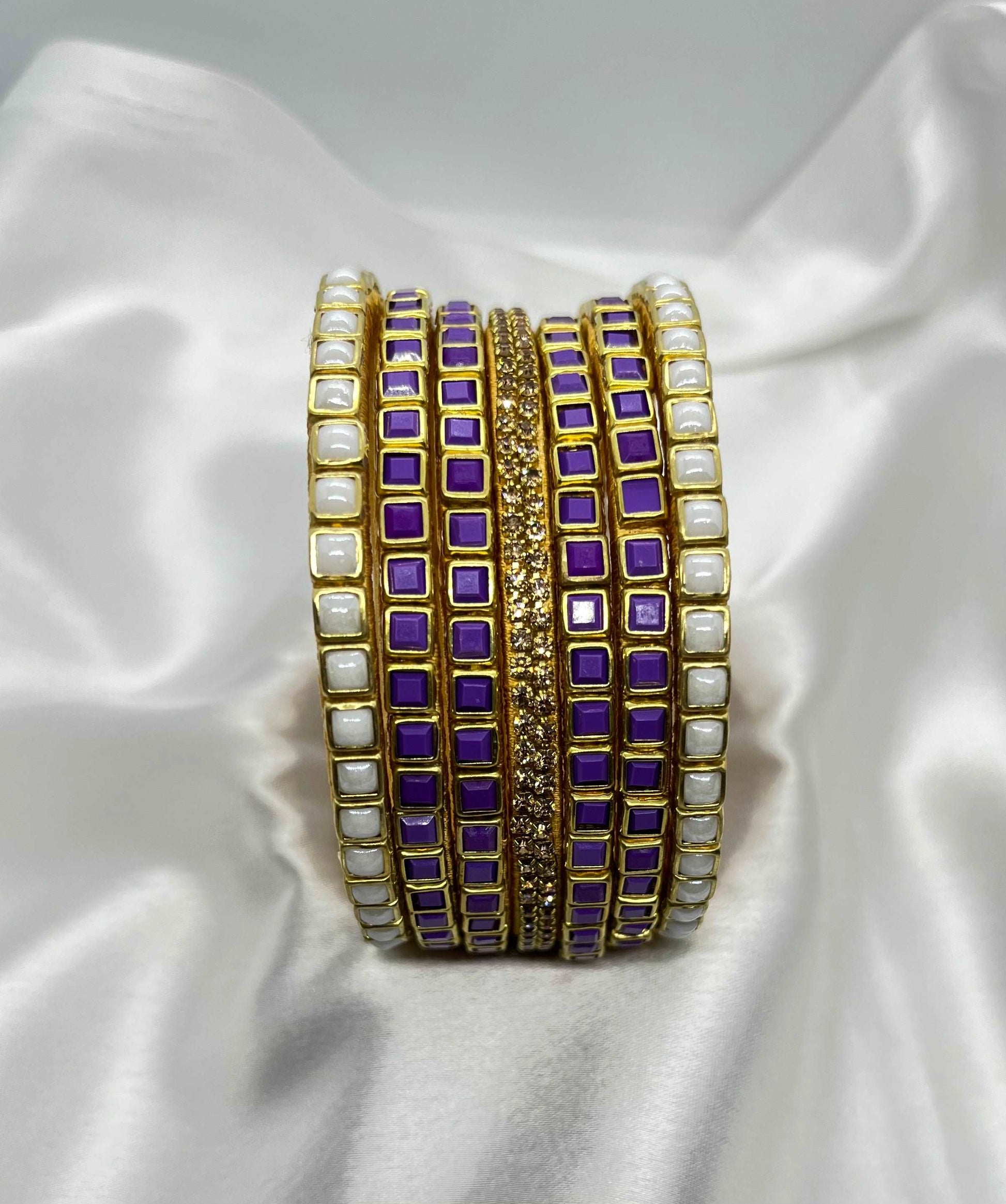 Purple Pearl Set-Set Bangles-MATSYA BOUTIQUE-2.4-MATSYA BOUTIQUE