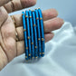 Peacock blue sugar bead bangles-Sugar Beads Bangles-MATSYA BOUTIQUE-2.4-MATSYA BOUTIQUE