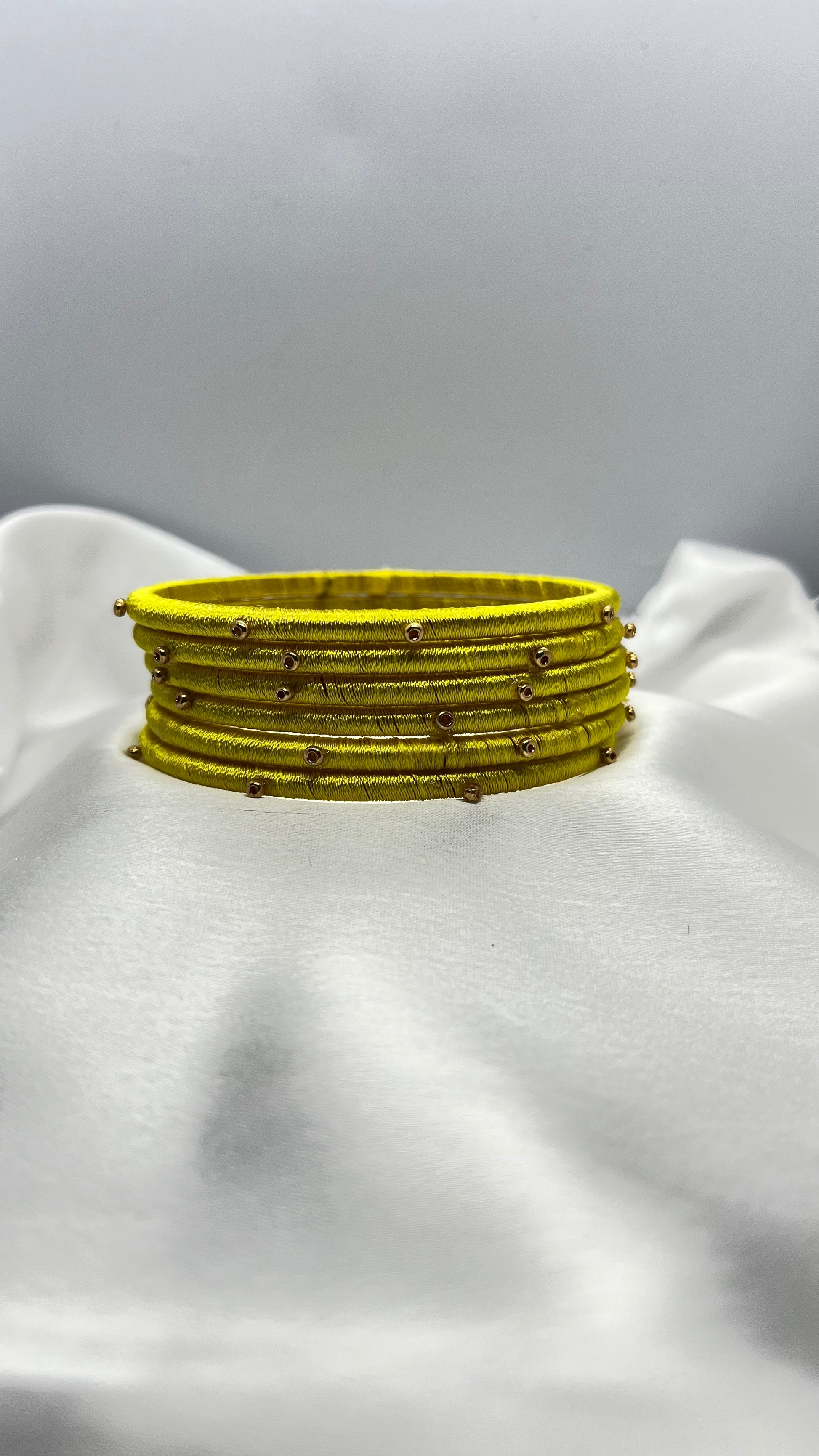 Yellow sugar bead bangles-Sugar Beads Bangles-MATSYA BOUTIQUE-2.4-MATSYA BOUTIQUE