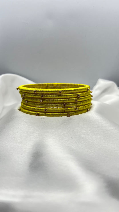 Yellow sugar bead bangles - MATSYA BOUTIQUE 