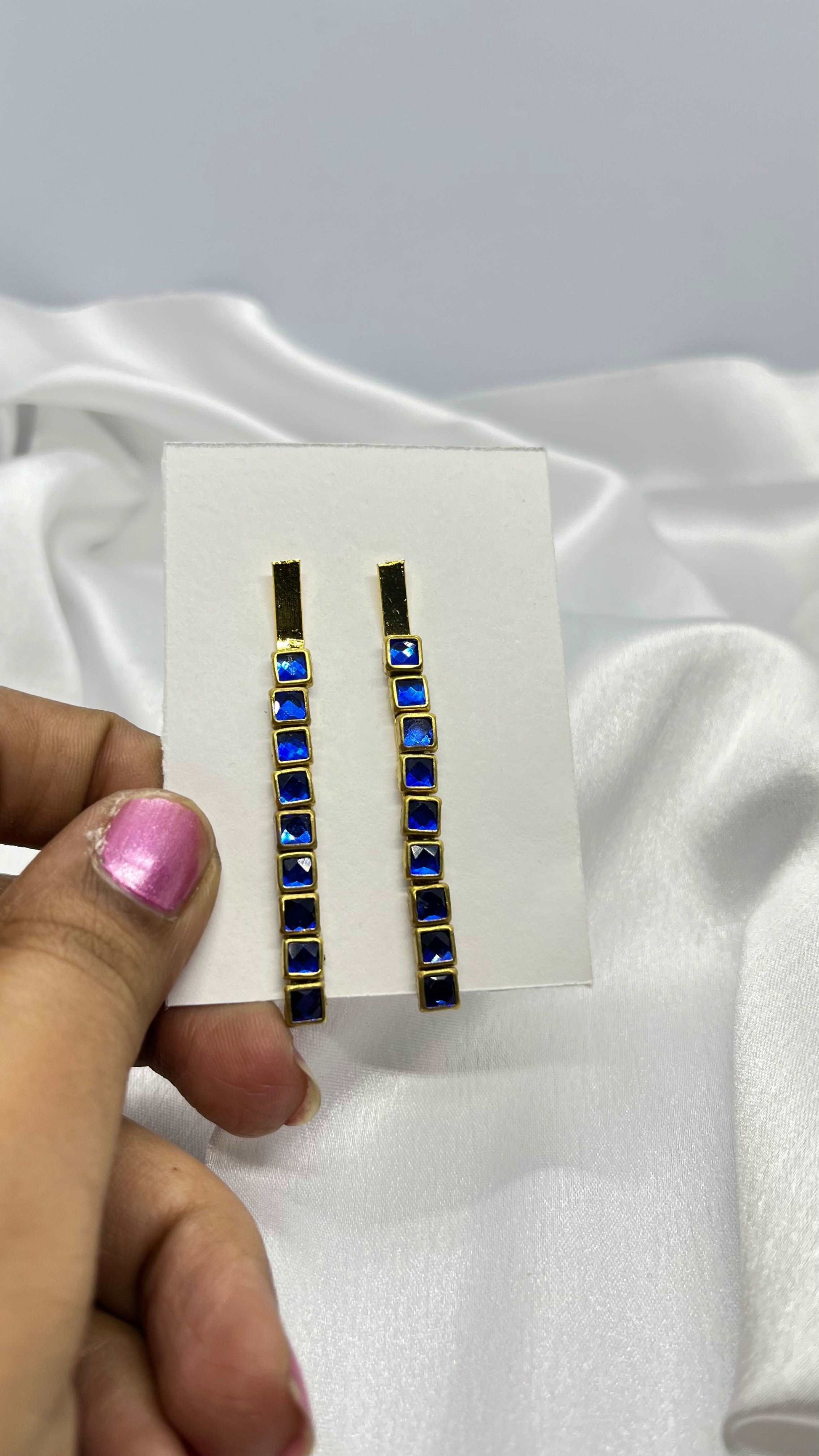 Dark blue square hair pin-Hair pins-MATSYA BOUTIQUE-MATSYA BOUTIQUE