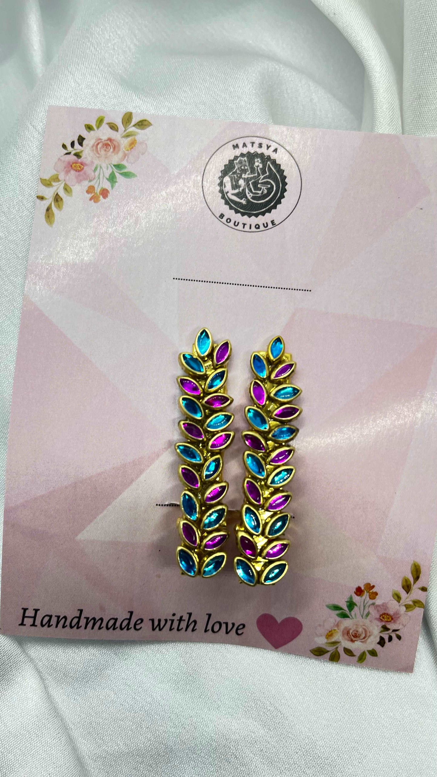 Light blue n pink alligator clip-Alligator clips-MATSYA BOUTIQUE-MATSYA BOUTIQUE