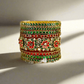 Bridal Red and Green Floral Bangle set-Bridal Sets-MATSYA BOUTIQUE-2.4-MATSYA BOUTIQUE