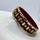 Maroon and White Stone Bangles