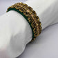 Green Thread with Golden Kundan Bangle