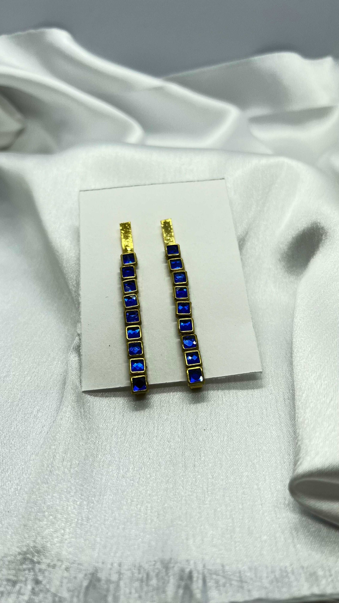 Dark blue square hair pin-Hair pins-MATSYA BOUTIQUE-MATSYA BOUTIQUE