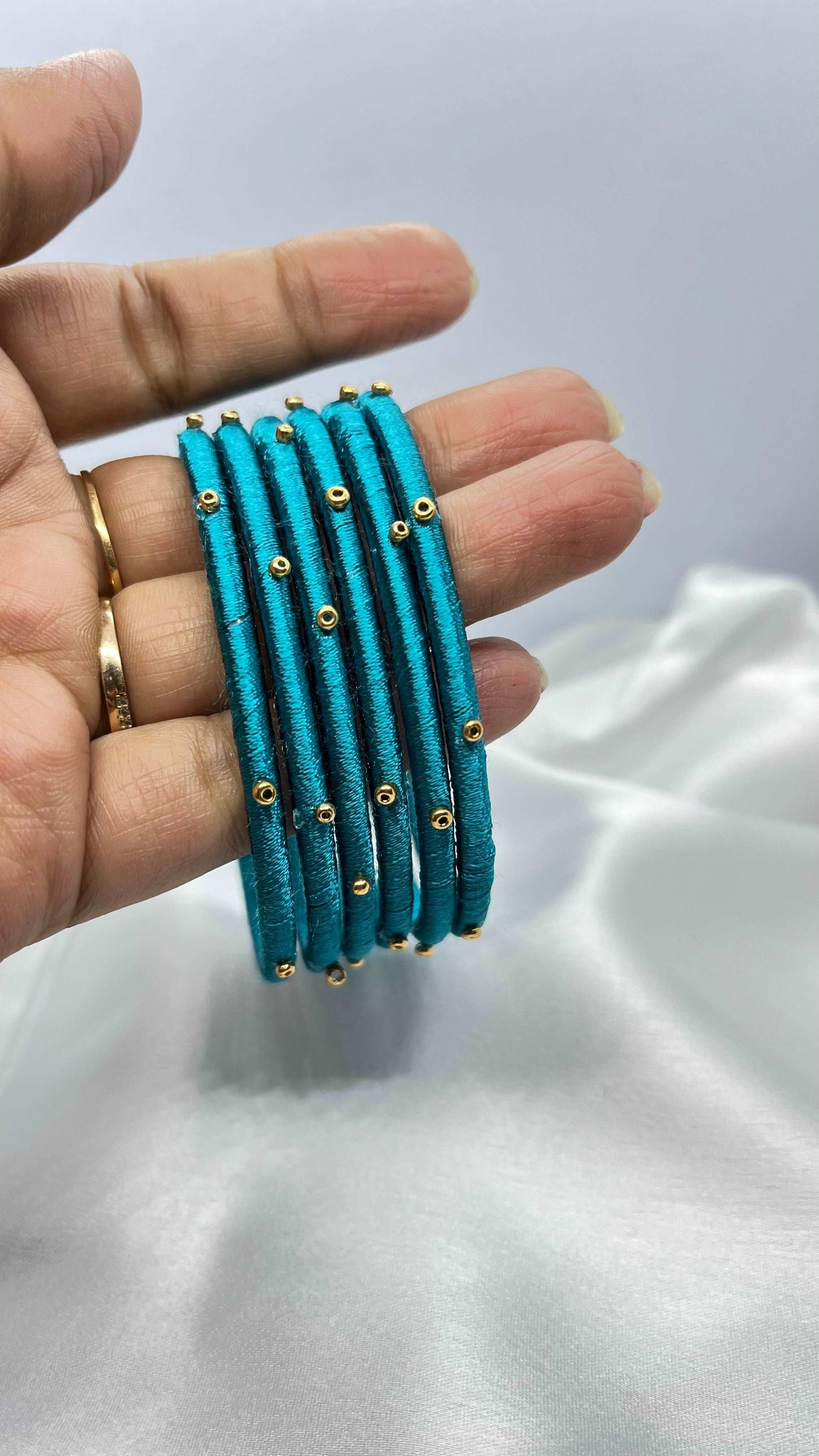 Sky blue sugar bead bangle-Sugar Beads Bangles-MATSYA BOUTIQUE-2.4-MATSYA BOUTIQUE