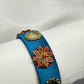 Red floral with Lakshmi kaasu bangle