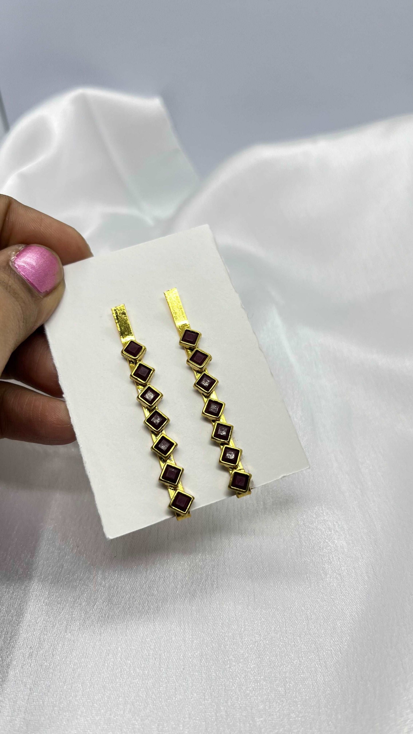 Brown square hair pin-Hair pins-MATSYA BOUTIQUE-MATSYA BOUTIQUE