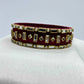 Maroon and White Stone Bangles