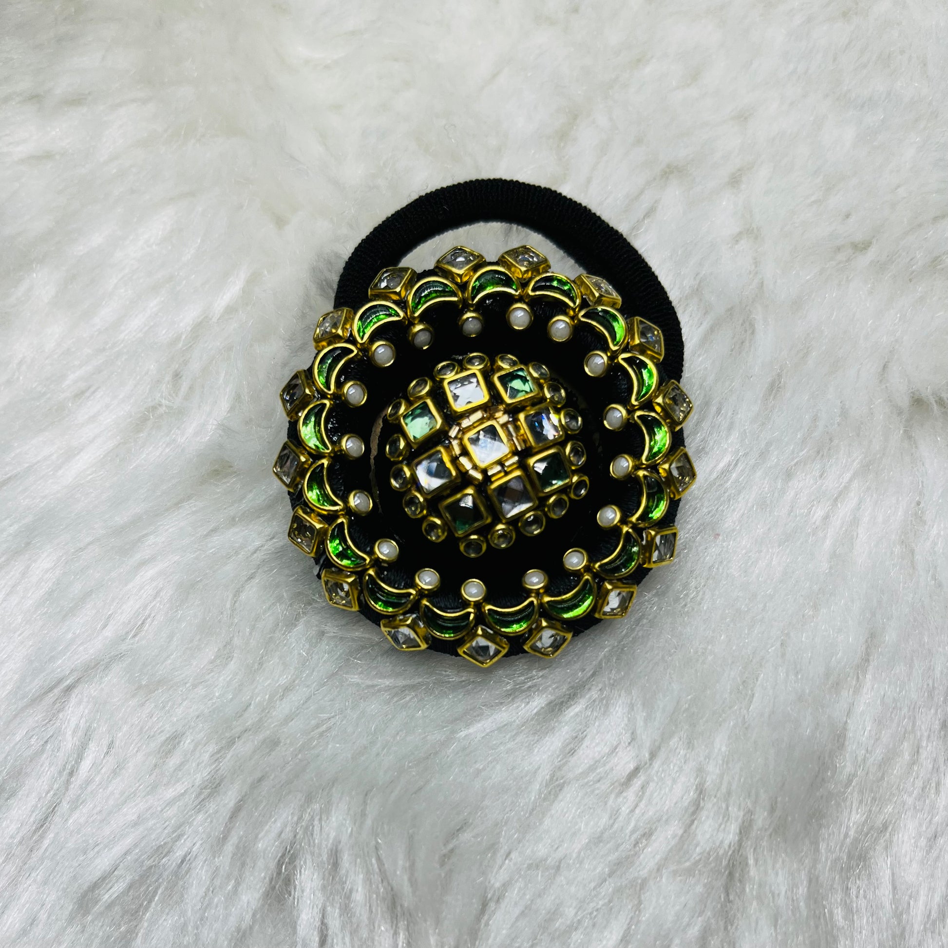 Green and Gold Hairband-Hairbands-MATSYA BOUTIQUE-MATSYA BOUTIQUE