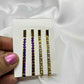 Purple and gold stone hai pin-Hair pins-MATSYA BOUTIQUE-MATSYA BOUTIQUE