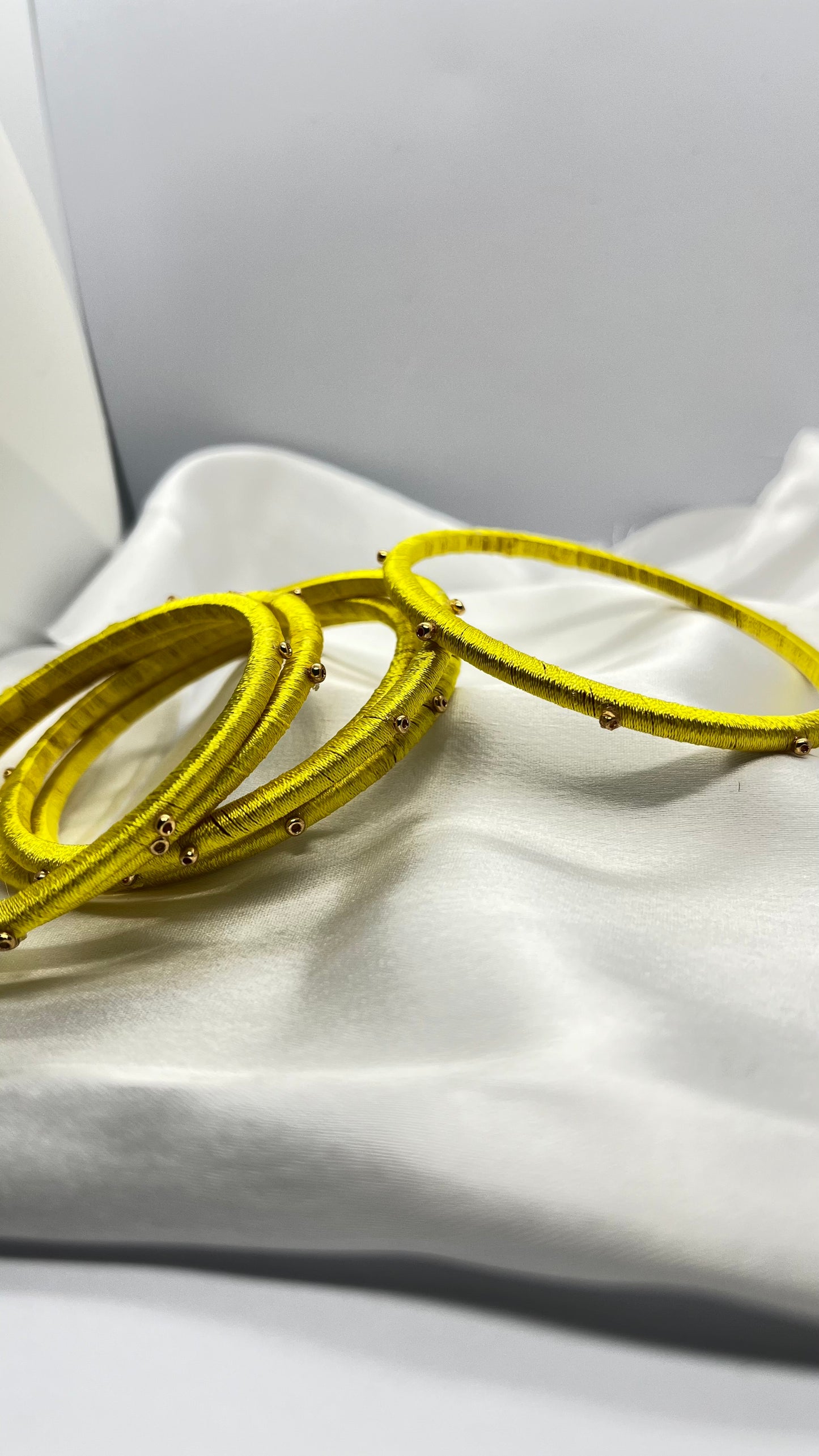 Yellow sugar bead bangles-Sugar Beads Bangles-MATSYA BOUTIQUE-2.4-MATSYA BOUTIQUE